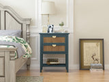2 Drawer Side table,Naturel Rattan,End table,Suitable for bedroom, living room, study W68858072