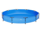 12FT*30IN Round Above-Ground Pool with Blue Iron Frame 90602046