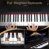 ZNTS GPP-100 61 Key Piano Semi-Weighted Standard Keyboards Digital Piano with Furniture Stand,MIDI 32712361