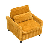 Yellow comfortable chair for Small apartment Bedroom space Balcony Small sofa bed Lazy Small sofa W1658P290465