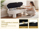 Beige 42 Inch Corduroy Storage Bench, Plush Foam Cushion & Hidden Compartment, 400LBS Seat Weight 29854997