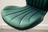 Ellston Upholstered Adjustable Swivel Barstools in Green, Set of 2 T2574P164875