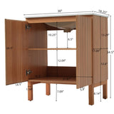 30" Modern Bathroom Vanity with Ceramic Sink, Vintage Minimalist Bathroom Vanity Cabinet, 45 Degrees N817P245325N