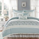 Cal King 9 Piece Cotton Percale Duvet Cover Set B03597321