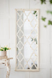 24" x 60" Distressed White Floor Mirror, Full Body Mirror for Bathroom Bedroom Living Room W2078126756