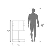 Jakes 42" Tall Corner Bar Cabinet with Eight Wine Bottle Cubbies and Double Door cabinet, Living B200P253728