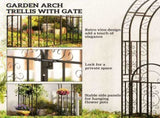 Steel Garden Arch with Gate 18123525