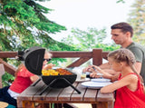 Portable Charcoal Grill with Thermometer & Wooden Handle, Compact Tabletop Barbecue Grill for 76168663
