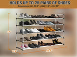 5-Tier Shoe Rack for 25 Pairs Sneakers, Heels, Boots 43641753