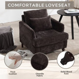 COOLMORE Wood Frame Armchair, Modern Accent Chair Lounge Chair for Living Room,Tufted Club Chair, W395P151910