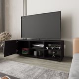 FM FURNITURE Parker TV Stand with a Door and Open Storage,Wengue B128P269886