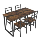 Five-piece set table and chair with backrest, industrial style, solid structure W57868875