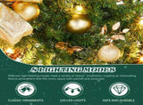 48in Pre-lit Christmas Wreath, Lighted Artificial Xmas Wreath with 150 Warm White Lights and 450 PVC 97763333