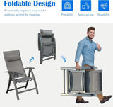 Patio Folding Chairs Set of 2,Textilene Fabric Seat W1859P321614