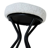 29'' Floral Print Counter Height Bar Stool with Footrest Set of 2 Upholstered Round Barstools for W1757P294425