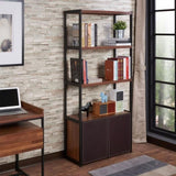 Sara Walnut & Sandy Black Finish Bookshelf B2726P256445