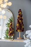 8.7x8.7x31.5" Tall Tree Christmas Table Decor, Coffee Multi W2078P256556