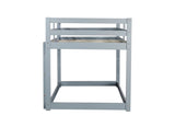 Solid Wooden, Solid Rubber Wooden Twin over Twin Loft Bed with Ladder, with Bed Platform of W504P191663