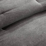 7 Piece Faux Suede Comforter Set Grey Cal King B03596893