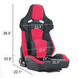Universal PVC Bucket Style Reclinable Sport PU Leather Simulator Racing Seat with Adjustable Lock W3229P339718