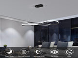 Modern LED Pendant Light, Infinity Design Hanging Ceiling Fixture, Adjustable Height, Dimmable for W1340P211847