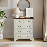Modern White 5-Drawer Dresser for Bedroom - Ample Storage Wide Chest of Drawers, Sturdy & Safe 86481478