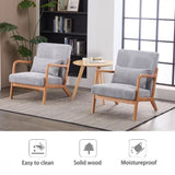 Mid-Century Modern Accent Chair, Arm Chair Living Room Chairs Pillow Upholstered Reading Chair W2989P295270