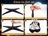5.3 FT Life Size Halloween Animated Nun Prop with Flickering LED Candle, Freestanding Scary Sister 49120155
