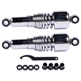 Chrome 10.5" Rear Shocks Absorbers Lowering For Harley Road King Tour Glide FLT Dyna 1991-2016 24938032