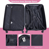 luggage 4-piece ABS lightweight suitcase with rotating wheels, 24 inch and 28 inch with TSA lock, W284P149251