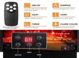 28.5" Electric Fireplace - 3 Flame Colors 5 Brightness Modes, 750W/1500W Heater with Remote 64076109