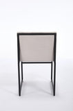 Counter Height Bar Stools Set of 2, Upholstered Linen Bar Chairs, Metal Footrest and Frame for W1249P257011