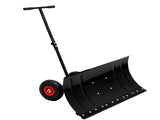 30" Wide Metal Snow Pusher with 15" Height & 2 Wheels,Adjustable Angle & Height Handle for 68039684