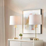 Clarity Glass Cylinder Table Lamp Set of 2 B03594985