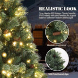 7ft Automatic Tree Structure PE PVC Material 650 Lights Warm Color 9 Modes With Remote Control 1200 25279170