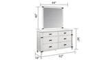 Loretta Modern Style Mirror Made with Wood in Antique White B009P155305