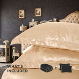 3-piece luxury satin microfiber bedding set, double-sided jacquard pattern, machine washable, 06549802