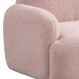 Raelynn 25.5"W Pink Sherpa Bear-Shaped Kids Armchair B061P236754