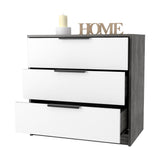 Smokey Oak and White 3-Drawer Dresser B06280496