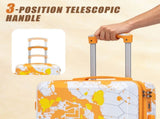 20 Inch PC Spinner Wheel Luggage, Carry on Suitcase, With Printed pattern and Combination Lock W2787P487169