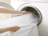 5 Pieces Split King Sateen Sheet Set,White B035P381315