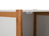 2 Shelf Bamboo Floor Cabinet in White 89311600