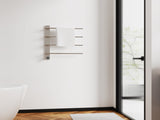 Brushed Nickel Heated Towel Rack for Bathroom,Wall Mounted with Intelligent Touch Screen Timer, 05665626