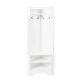 ON-TREND Minimalist Hall Tree with Shoe Bench, Versatile Entryway Coat Rack with 4 Hooks, N721P189665K
