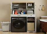 Over the Washer, Dryer and Robot Vacuum Storage Cabinet suitable for Compact Washing Machines, W1120P338184