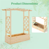 Wooden Raised Garden Bed Planter Box with Hanging Roof 62543826