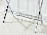 Glass Computer Desk, Transparent Tempered Glass Laptop Table with Rounded Edges Desks, Sofa Table W1718P303836