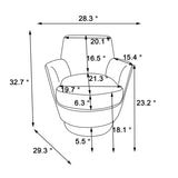 Velvet Swivel Barrel Chair, Swivel Accent Chairs Armchair for Living Room, Reading Chairs for W1361116870