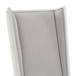 ZNTS ACME Katia Side Chair , Light Gray Linen & Weathered White Finish DN02274