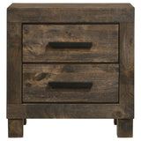 Rustic Golden Brown 2-drawer Nightstand B062P145494